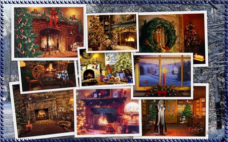 Cozy Christmas 2 - xmas, decorations, cozy, blue, holiday, tree, christmas, widescreen