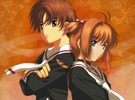 Sakura and Lee - card captors, lee, anime, sakura