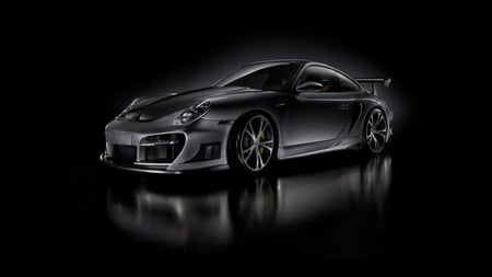 Porsche GT street R - black, porsche, hd 1080p, hdtv 1080p, tech art