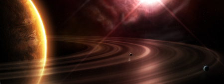 Saturn Planet - universe, saturn, its so cool, planet, dual monitor, univers, dual screen