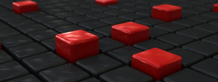 Carbon Cubes / Karbon Würfel - black, textures, cubes, red, dual monitor, 3d and cg, dual screen, carbon