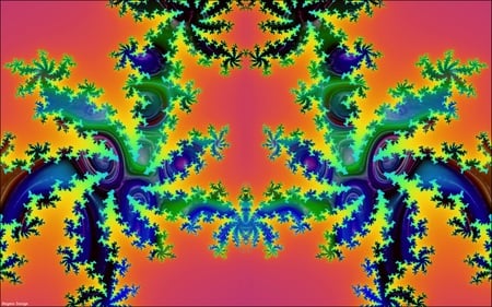 Orange Art Fractals - Widescreen - abstract, druffix, cool, orange, vista, widescreen, style, fractals, art, wallpaper