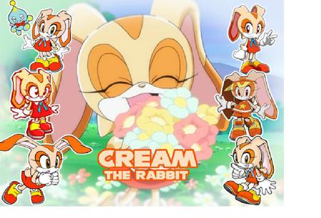 Cream the rabbit cute Smile!^_^! - rabbit, cream, anime, galaxy angel, bunny, cheese, pink rose, flowers, cute, pink flowers, video games