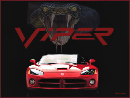 Viper - viper, dodge, red