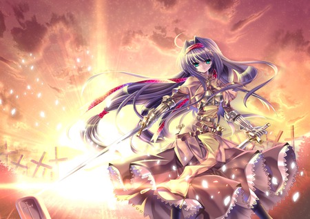 Twilight Knight - capura l, anime, sunset, twilight, knight