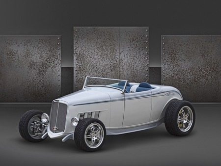 32 Bowtie Deuce Roadster - white, roadster, chevy, classic