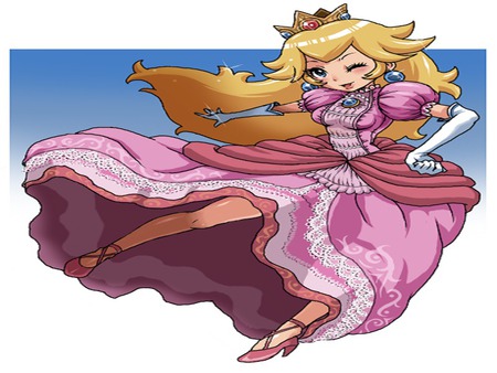 princess peach - videogame, mario, princess peach, girl