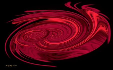 Red Spinners - cg, black, red spinners, red, fractals, 3d, swirl, fractal