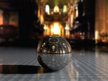 Crome Ball - crome, 3d, ball