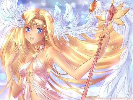 Like an Angel - cute, wing, hot, anime, anime girl, girl, sexy, female, angel