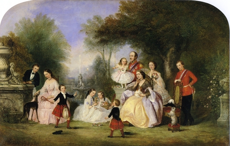 Henry Andrews. 'The Royal Family'. - royalty, costume, classical art, victorian, family portrait