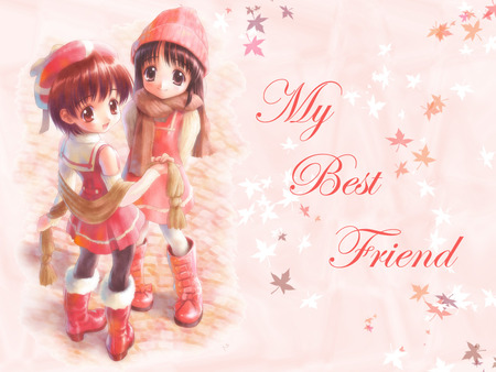 My Best Friend - girl, female, pink, anime, anime girl, cute