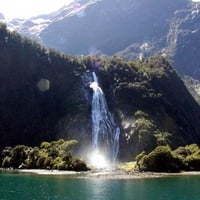 Beautiful waterfall on mountian in Cazorla