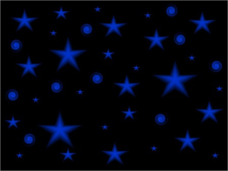 DARK BLUE - stars, swirls, dark, blue