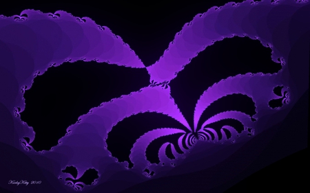 Spider Fractal in Purple - spider, cg, black, purple, spider fractal, fractals, fractal