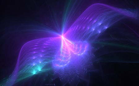 'Jewelled Moth' - blue, colors, pink, colorful, purple, moth, green, art, fractal