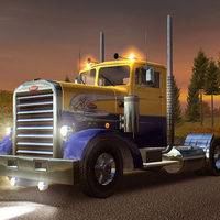 Yellow & Blue Daycab Pete...........