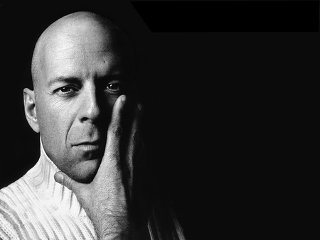 Bruce Willis - cinema, black and white, movies, hollywood, bruce