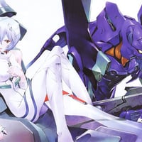 Rei Ayanami and Evangelion-01