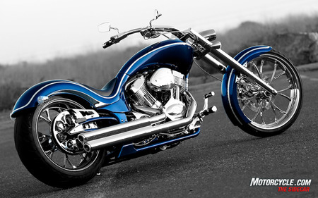 Chrome&Blue - bike, blue