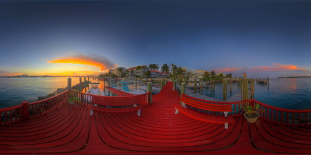 Casa del sol-Bahamas - red, docks, water, sunset