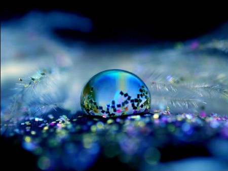 Glittery_Ball - water drop, glittery-ball, beauty of nature, cool