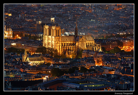 Notre Dame - notre dame, night, cityscape