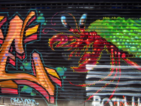 Lobster graffiti - graffiti, california, lobster, san francisco