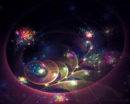 Mystery Floral - flowers, lights, swirls, fractal