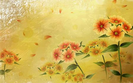 Gentle Breeze - breeze, apricot flowers, yellow flowers, garden