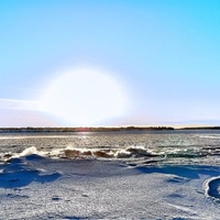 Ice Dam Scenery in New Zealand