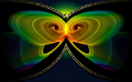 chaoscope butterfly iib nmsmith. jpg - wings, butterfly, colorful, chaos