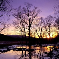 Winter Sunset Cades Cove