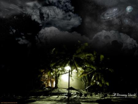 Dream Resort - night, abstract, fantasy, light