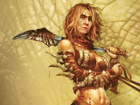 Jac Warrior - fantasy woman, female, warrior