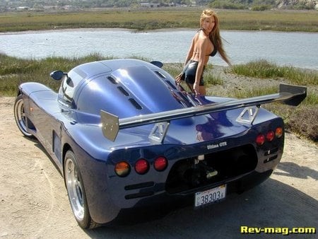 Model-Cool ride - blue car, hottie, model, sexyness