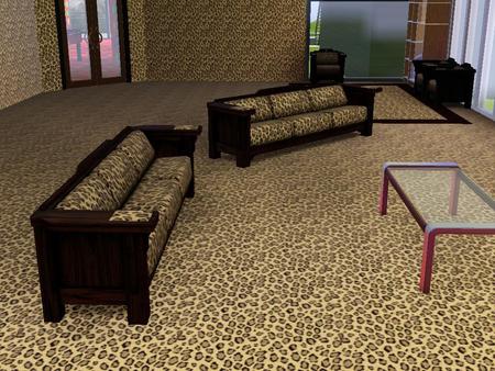 Room - room, abstract, leopard print