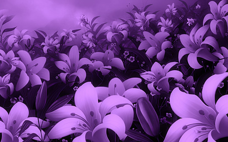 Purple Everywhere - flowers, purple, nature