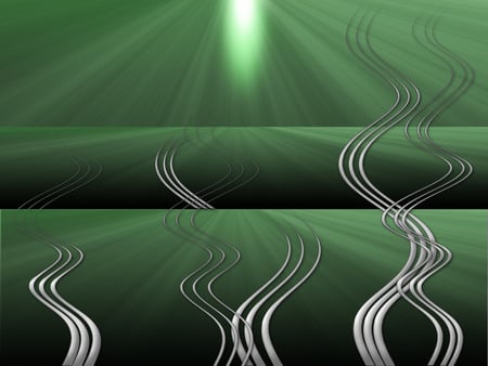 technic steam - silver, 3d and cg, abstract, green