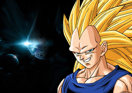 SSJ3 Vegeta in space - space, vegeta, ssj3