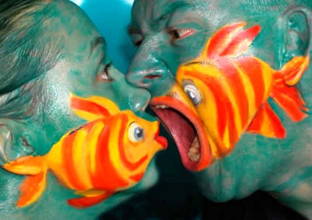 Painted Fish - painted fish, cool, funny