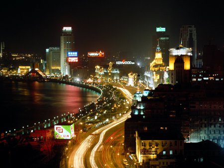 Shanghai Night - lights, skyline, city, night, shanghai