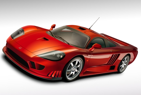 Super Ride - saleen s7 twin turbo, red, sports car