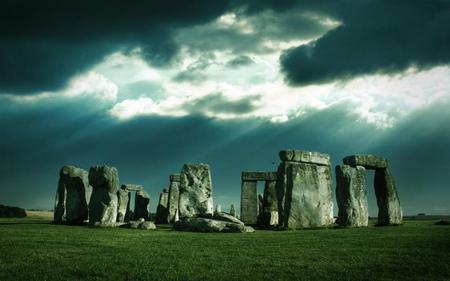 Stonehenge - sky, ancient, magical, field, unanswered, unknown, architeture, mythical, stones, mysterious