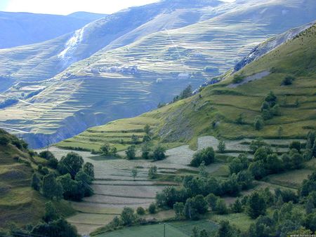 Mountains of France - houses, trees, france, mountains, slopes