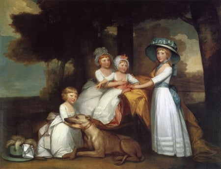 Gilbert Stewart. 1787. Children of the Second Duke of Northumberland.jpg - portraiture, chilren, art, gilbert stewart