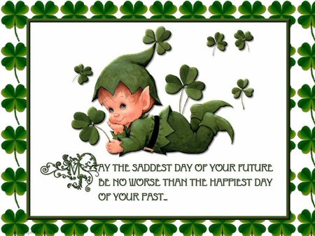 SADDEST DAY - prayer, pixie, shamrocks, irish, green