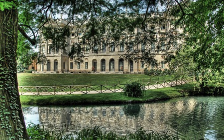 DYNAMIC STRUCTURE - tress, pond, photography, manipulation, photo, structure, digital, field, building