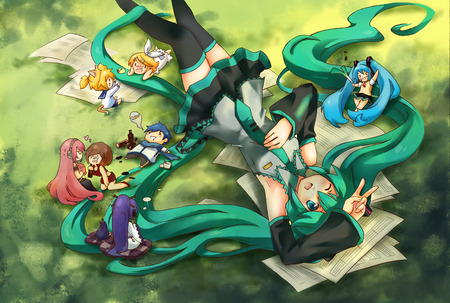 Hatsune Miku - hatsune miku, sexy, kagamine rin, girl, meiko, kaito, vocaloid, megurine luka, anime, kamui gakupo, cute, kagamine len