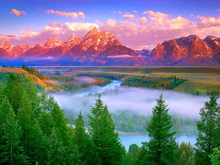 Colours Of Nature - clouds, trees, colours of nature, mountains, cool